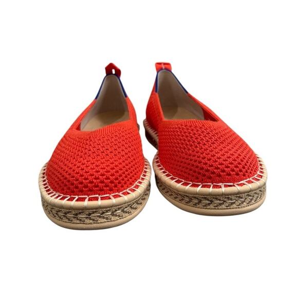 NEW Rothy’s The Espadrille Red Hot Jute Cushion Slip On Knit Flat Comfort Size 8 - Picture 7 of 12